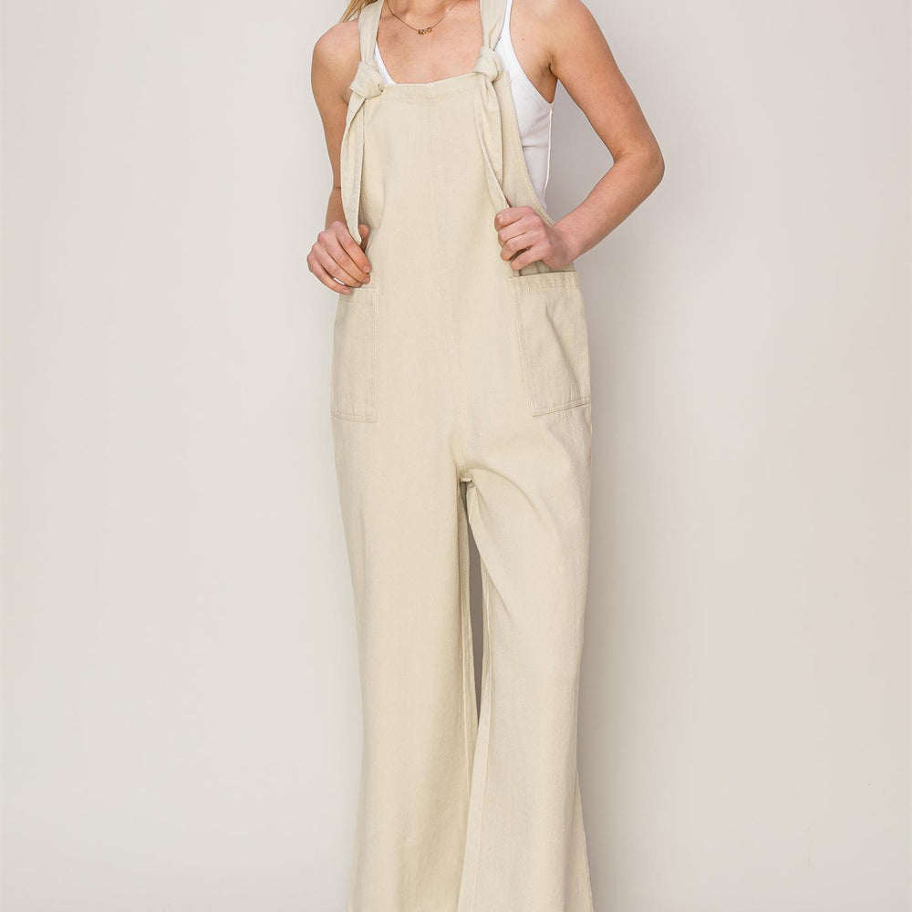 
                  
                    Washed Twill Overall Jumpsuit with Pockets
                  
                