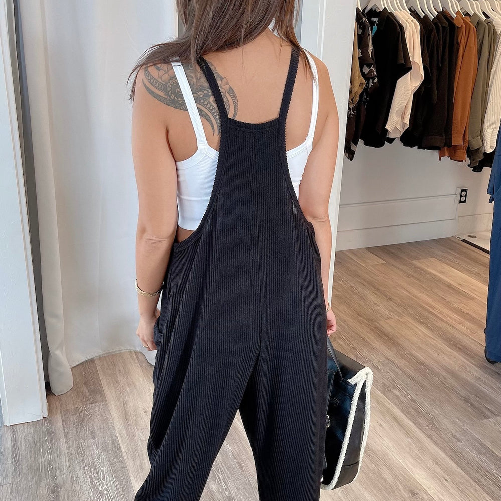 
                      
                        Wave Ribbed Tank Jumpsuit with Pockets
                      
                    
