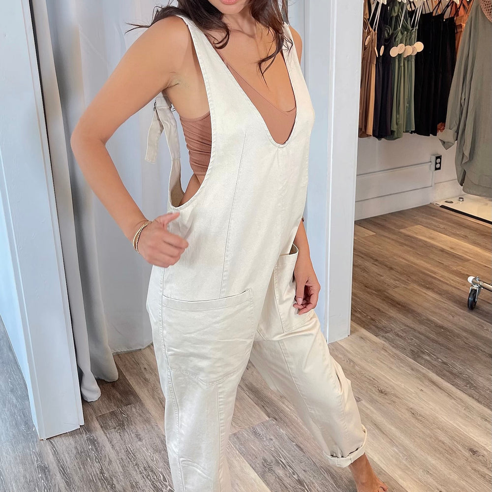 
                  
                    Adjustable Suspender Woven Jumpsuit with Pockets
                  
                