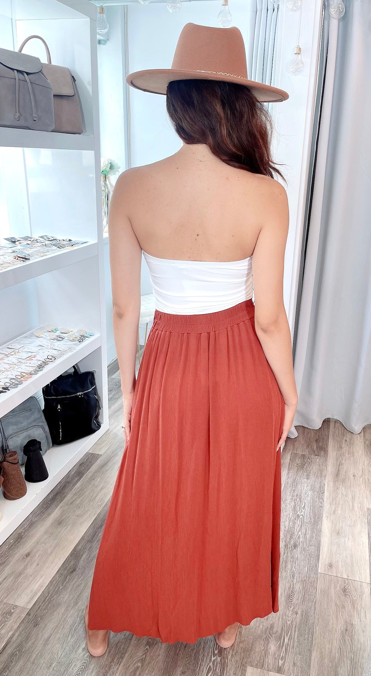 
                  
                    Twist Front Detail Maxi Skirt with Elastic Waist
                  
                