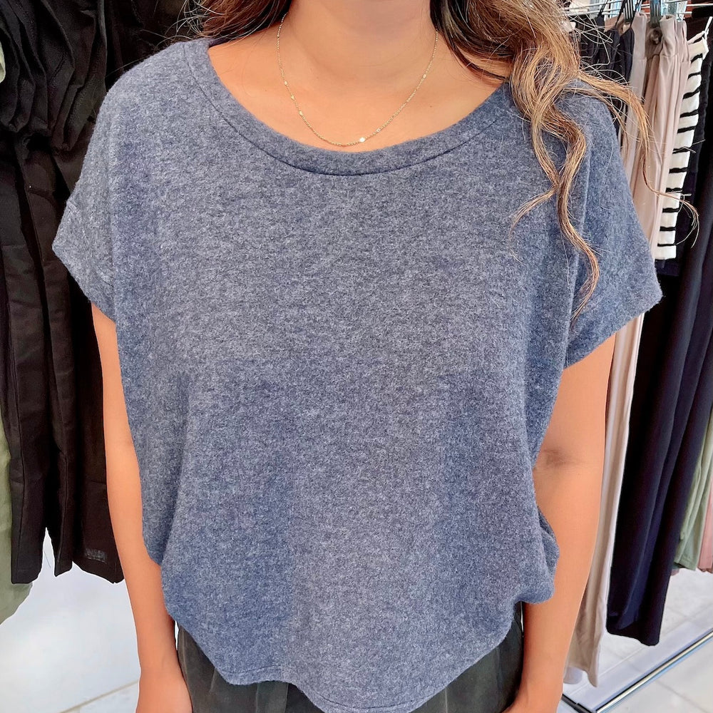 
                  
                    Brushed Slouchy Knit Top
                  
                